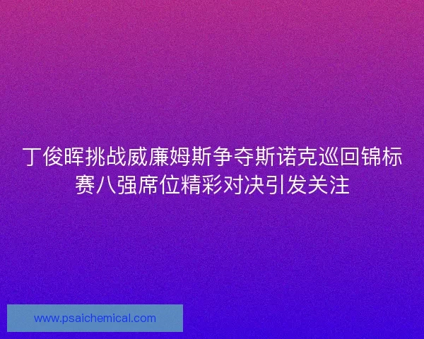 丁俊晖挑战威廉姆斯争夺斯诺克巡回锦标赛八强席位精彩对决引发关注