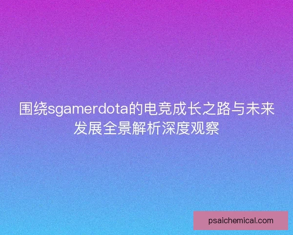围绕sgamerdota的电竞成长之路与未来发展全景解析深度观察