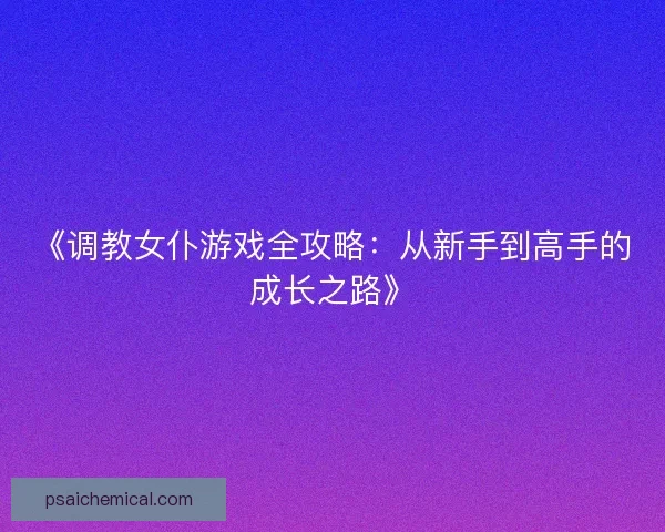 《调教女仆游戏全攻略：从新手到高手的成长之路》